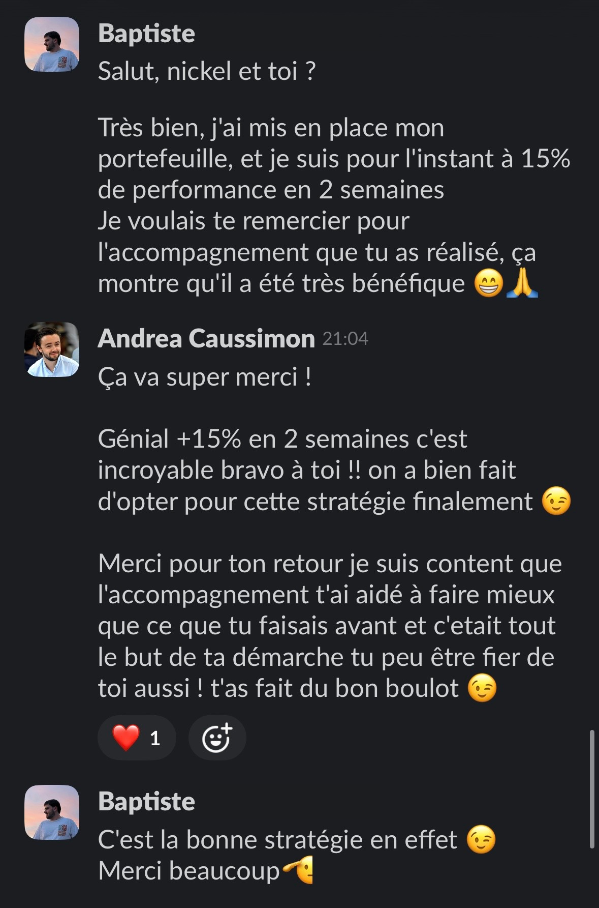 Baptiste : +15 % de performance en 2 semaines après l'accompagnement