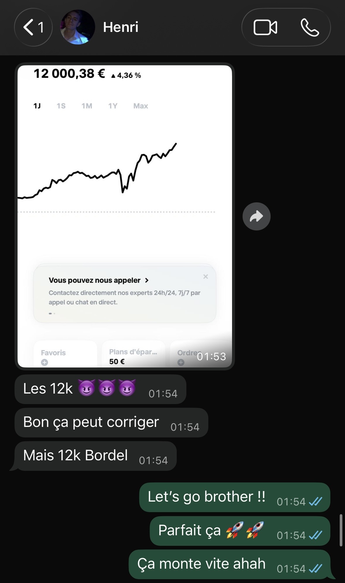 Henri : portefeuille qui passe le cap des 12 000 €