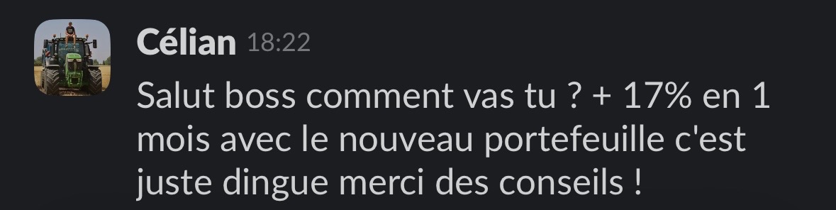 Célian : +17 % en 1 mois avec le nouveau portefeuille