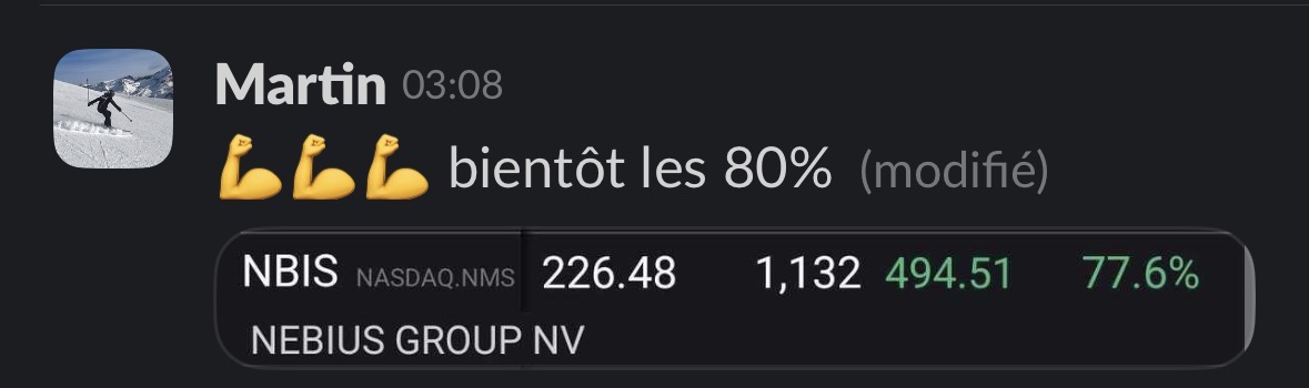 Martin : Nebius Group à +77,6 %, bientôt les 80 %